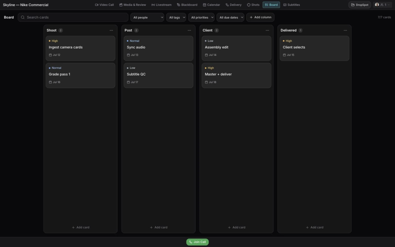 Kanban Board — Turn feedback into cards that move from first note to done.